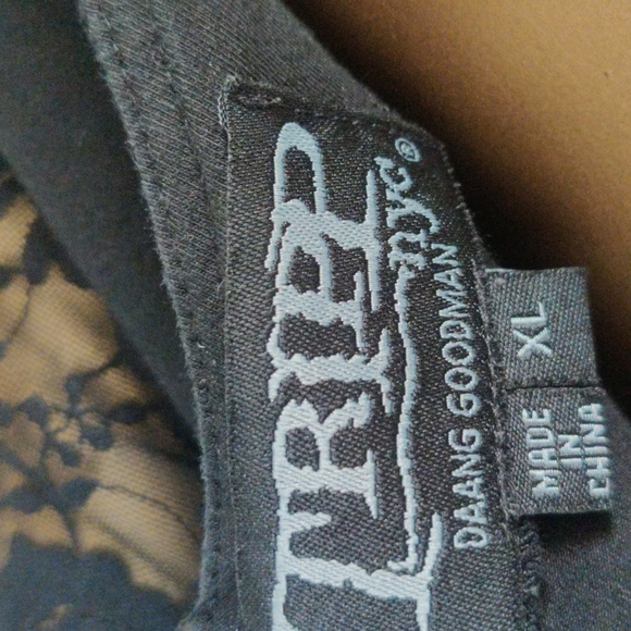 Royal Bones Gothic Romantic Double Corset Hi-Low Lace Sleeve Dress Vampire Witch - Picture 12 of 12